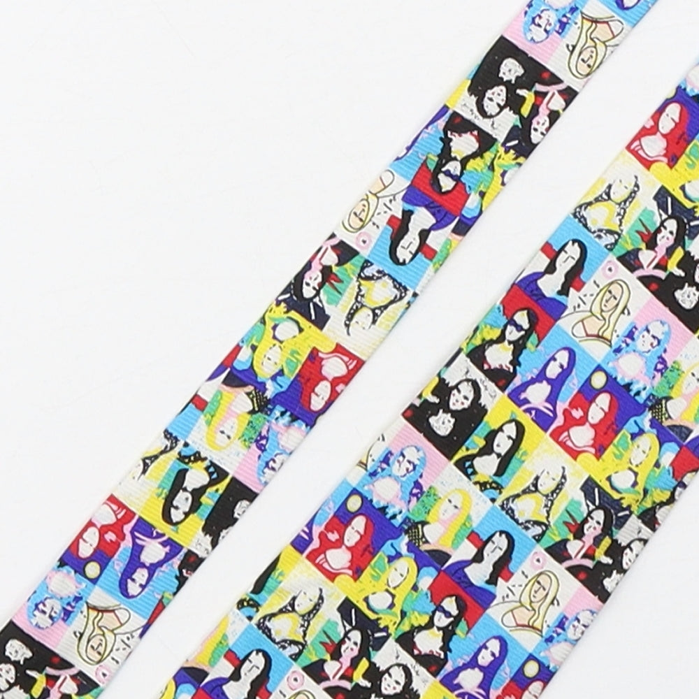 Leonard De Vinci Mens Multicoloured Geometric Silk Pointed Tie One Size - Mona Lisa