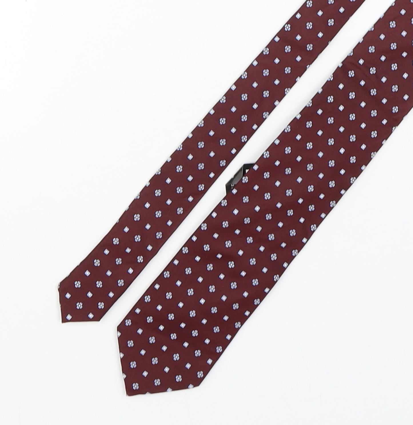 Royal Class Mens Purple Geometric Polyester Pointed Tie One Size