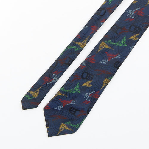 CarnaudMetalbox Mens Multicoloured Geometric Polyester Pointed Tie One Size