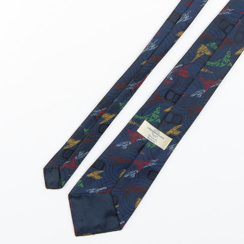 CarnaudMetalbox Mens Multicoloured Geometric Polyester Pointed Tie One Size