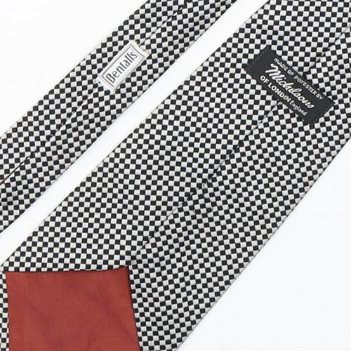 Michelsons  Mens Multicoloured Plaids & Checks Polyacrylate Fibre Pointed Tie One Size