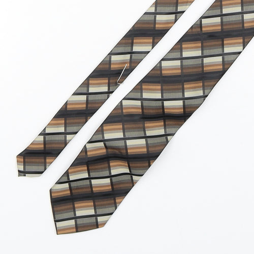 Alexander Julian  Mens Multicoloured Plaids & Checks Polyester Pointed Tie One Size