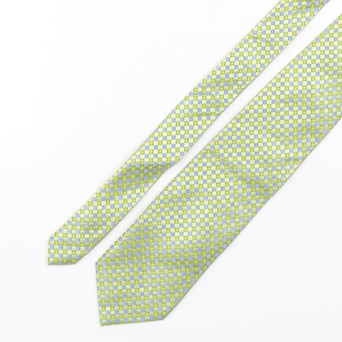 Y&G Mens Multicoloured Plaids & Checks Silk Pointed Tie One Size