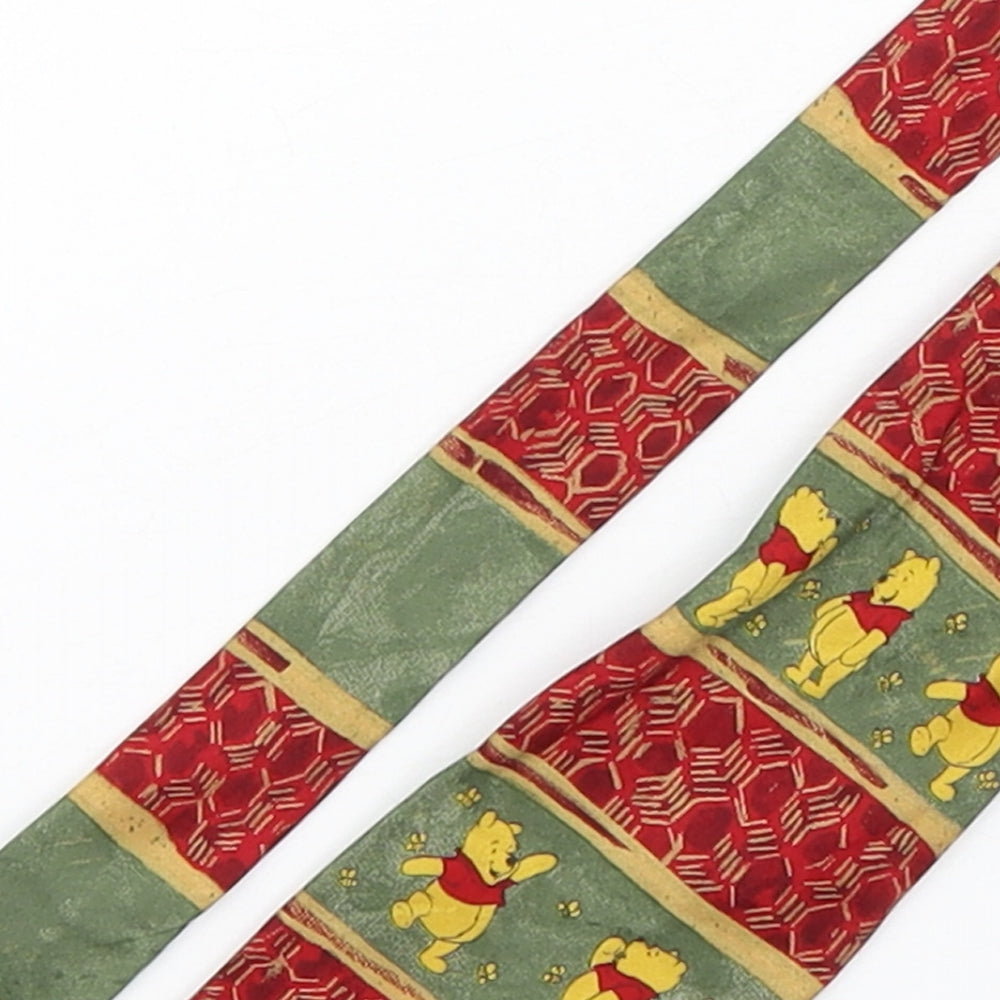 Pooh Mens Multicoloured Geometric Silk Pointed Tie One Size - winnie the pooh