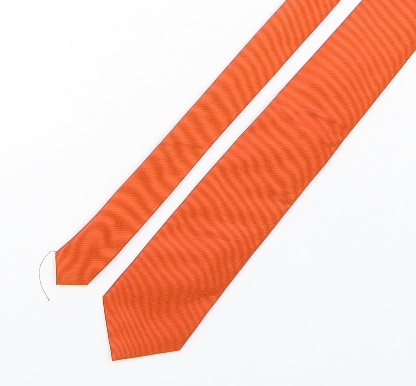 NEXT Mens Orange  Silk Pointed Tie One Size