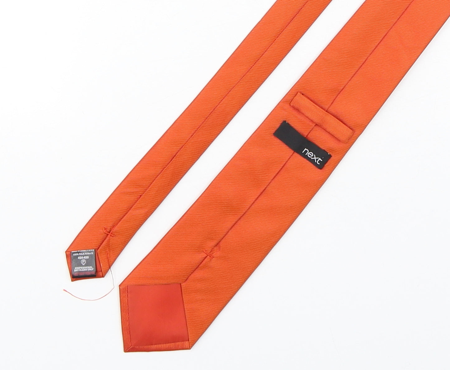 NEXT Mens Orange  Silk Pointed Tie One Size