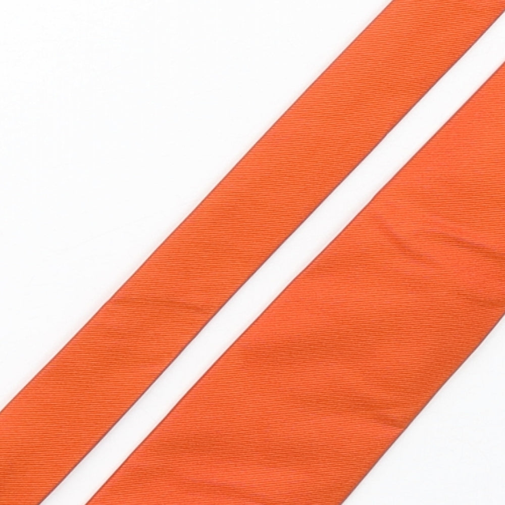 NEXT Mens Orange  Silk Pointed Tie One Size