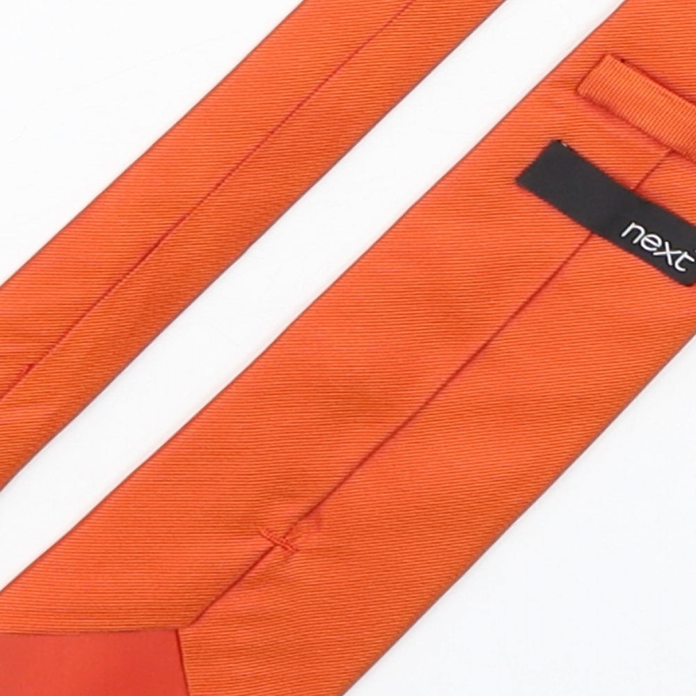 NEXT Mens Orange  Silk Pointed Tie One Size