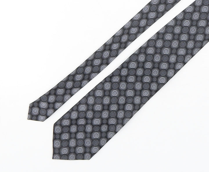 Madison Avenue  Mens Multicoloured Geometric Silk Pointed Tie One Size