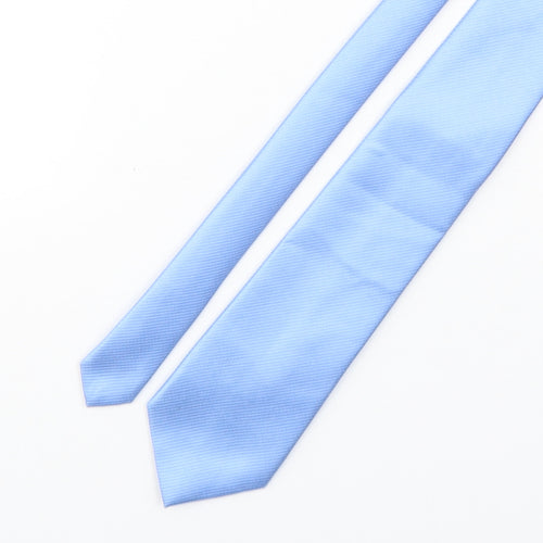 Marks and Spencer Mens Blue  Polyester Pointed Tie One Size