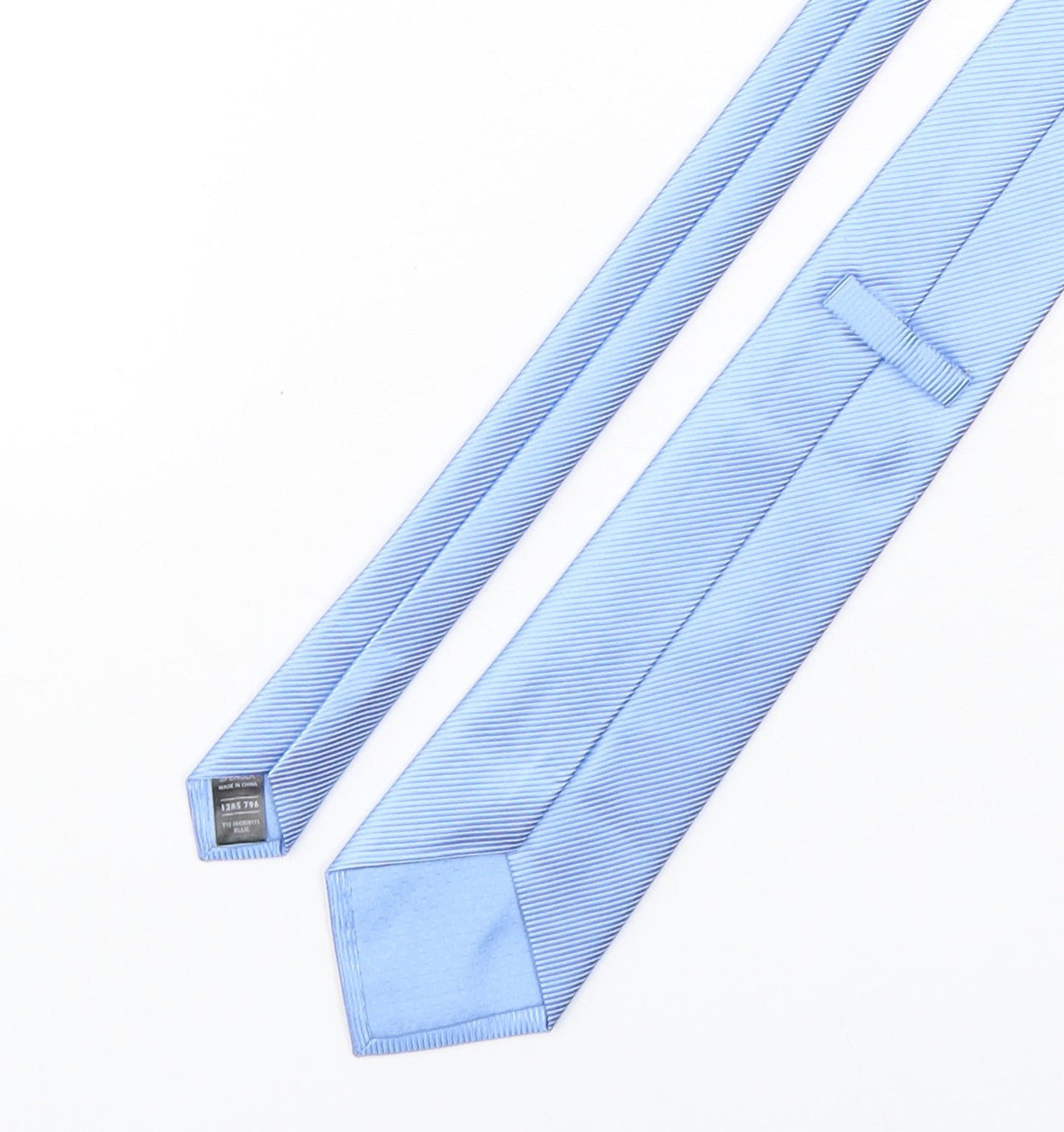 Marks and Spencer Mens Blue  Polyester Pointed Tie One Size