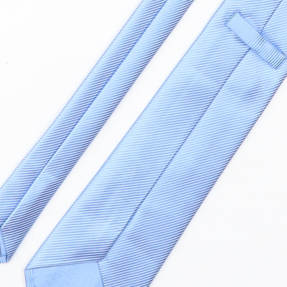 Marks and Spencer Mens Blue  Polyester Pointed Tie One Size