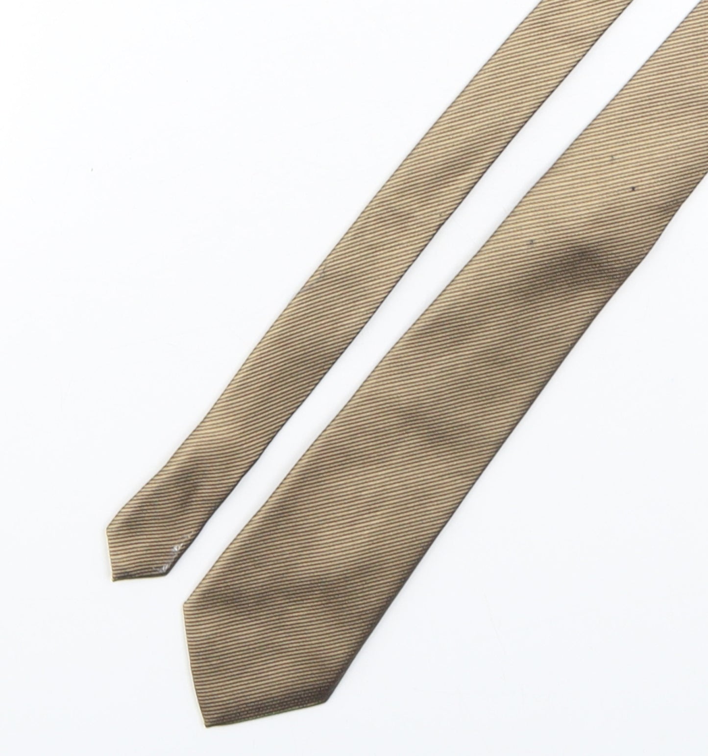 Jeff Banks  Mens Bronze  Silk Pointed Tie One Size