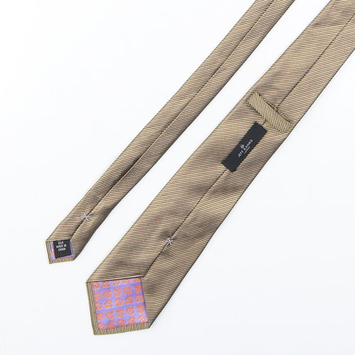 Jeff Banks  Mens Bronze  Silk Pointed Tie One Size