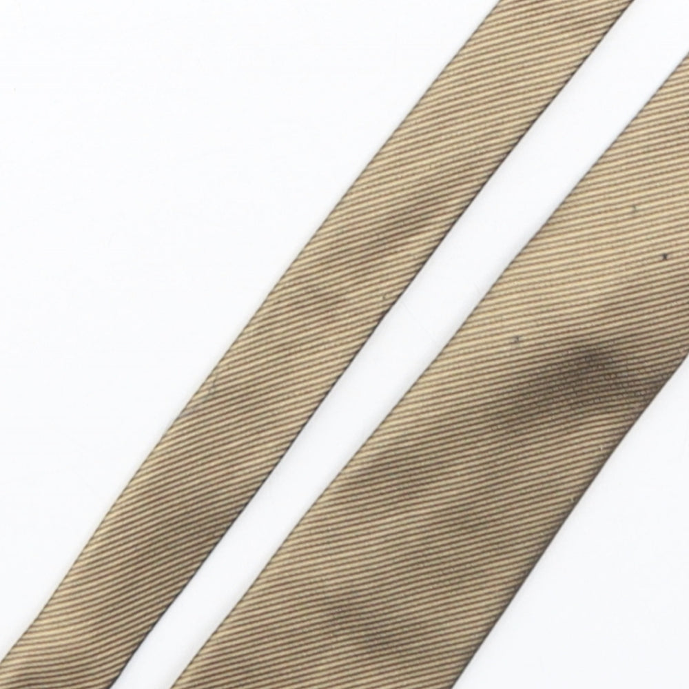 Jeff Banks  Mens Bronze  Silk Pointed Tie One Size