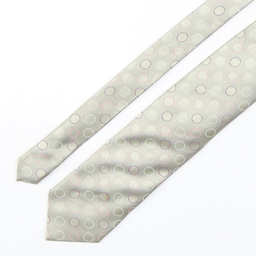 BHS Mens Multicoloured Polka Dot Polyester Pointed Tie One Size