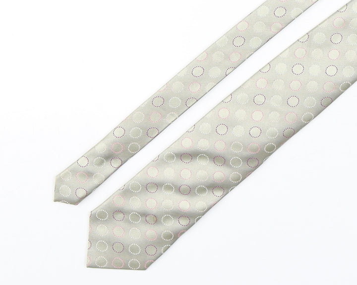 BHS Mens Multicoloured Polka Dot Polyester Pointed Tie One Size
