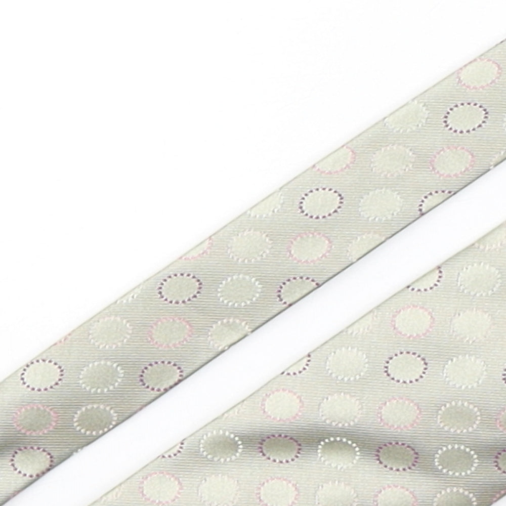 BHS Mens Multicoloured Polka Dot Polyester Pointed Tie One Size