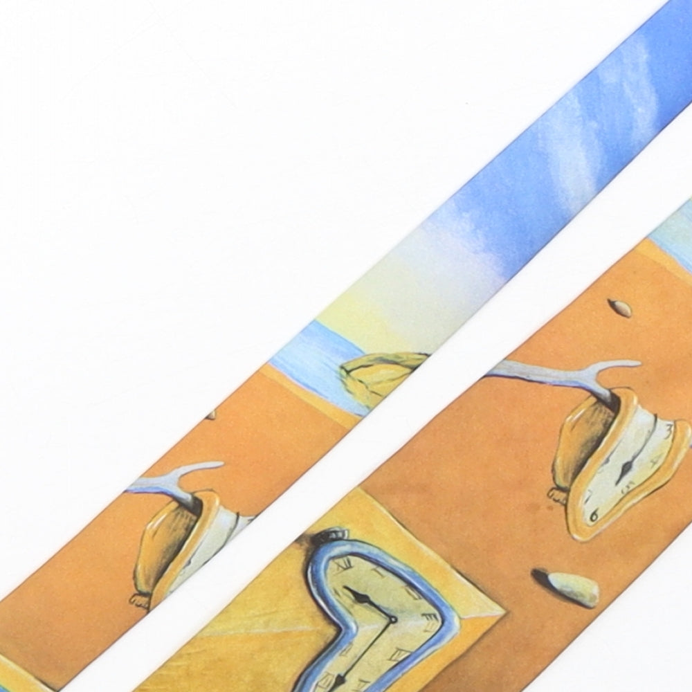 Ralph Marlin  Mens Multicoloured Geometric Polyester Pointed Tie One Size - Salvador Dali Time warp
