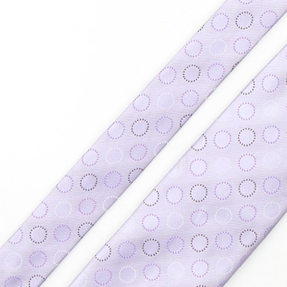 Greenwoods Mens Pink Polka Dot Polyester Pointed Tie One Size