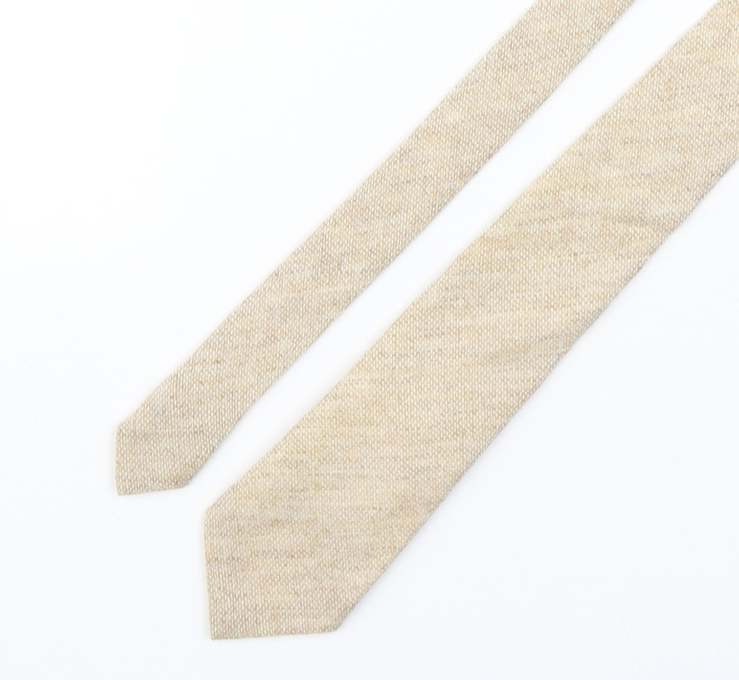 PreWorn  Mens Beige  Wool Pointed Tie One Size