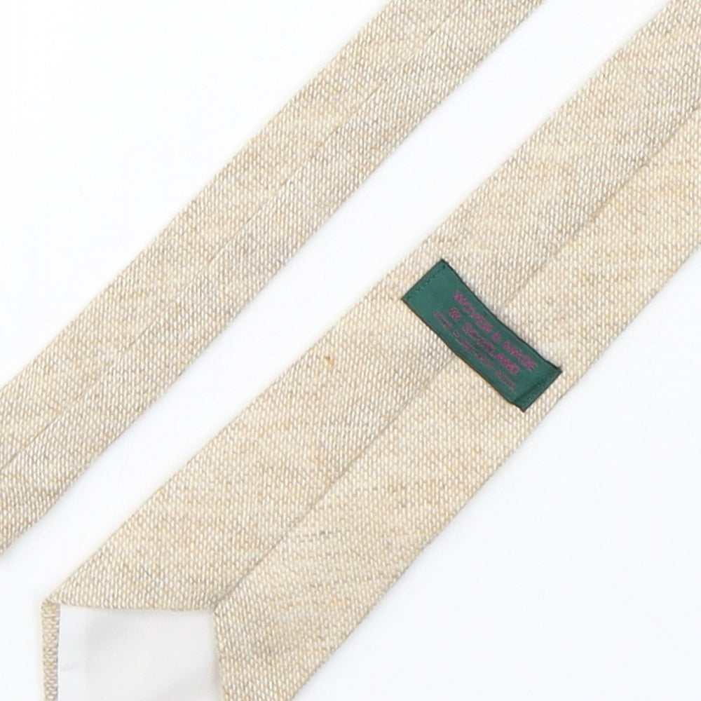 PreWorn  Mens Beige  Wool Pointed Tie One Size
