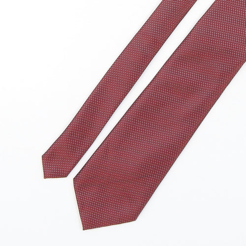 Marks and Spencer Mens Red Plaids & Checks Polyester Pointed Tie One Size