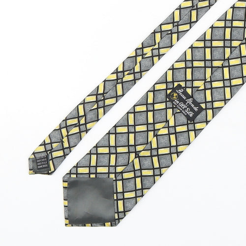 Beau Monde Mens Multicoloured Plaids & Checks Silk Pointed Tie One Size