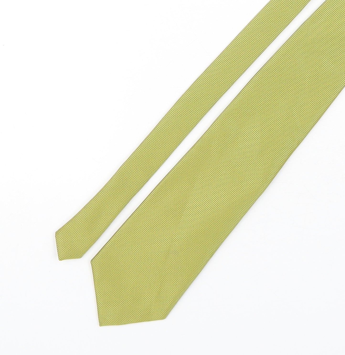 Marks and Spencer Mens Green Plaids & Checks Polyester Pointed Tie One Size