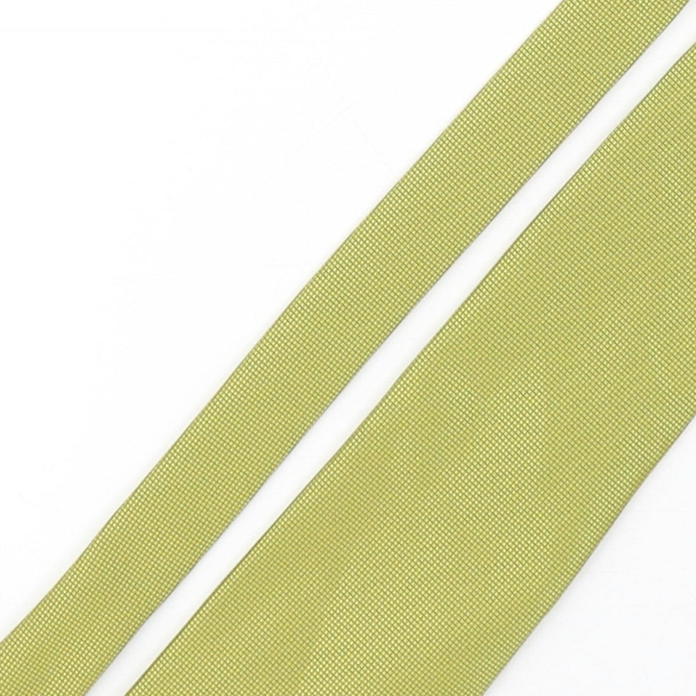 Marks and Spencer Mens Green Plaids & Checks Polyester Pointed Tie One Size