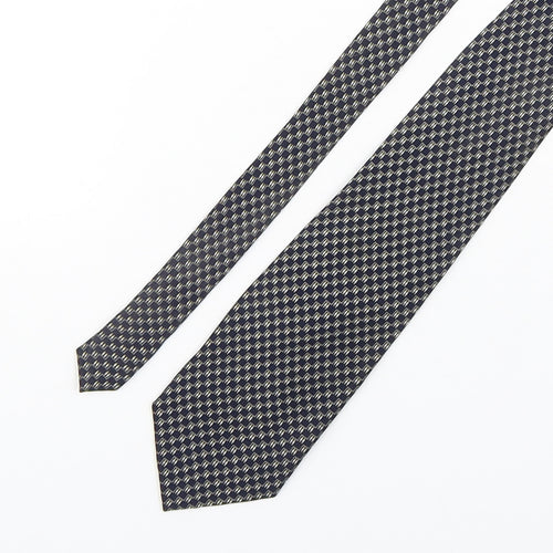 Pierre Victoire  Mens Multicoloured Geometric Silk Pointed Tie One Size