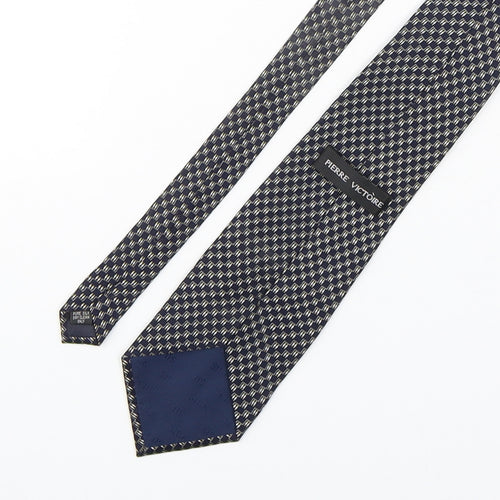 Pierre Victoire  Mens Multicoloured Geometric Silk Pointed Tie One Size