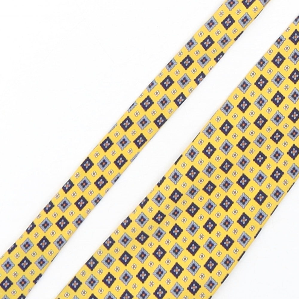 Marks and Spencer Mens Yellow Geometric Polyester Pointed Tie One Size