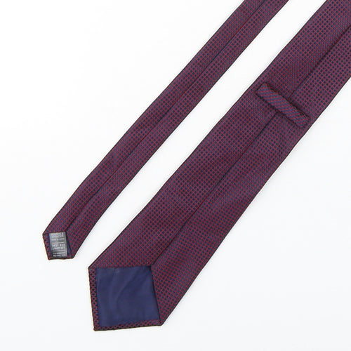 Marks and Spencer Mens Multicoloured Plaids & Checks Polyester Pointed Tie One Size