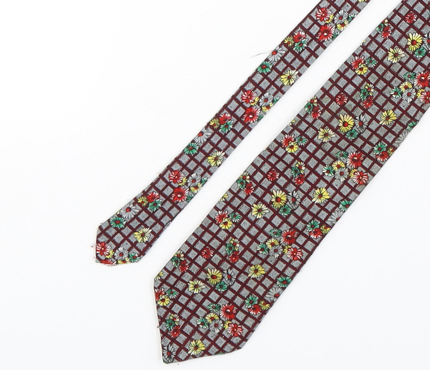 Benjamin James  Mens Multicoloured Plaids & Checks Polyester Pointed Tie One Size