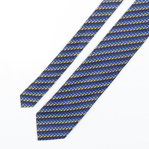 Stovel & Mason Mens Multicoloured Geometric Silk Pointed Tie One Size