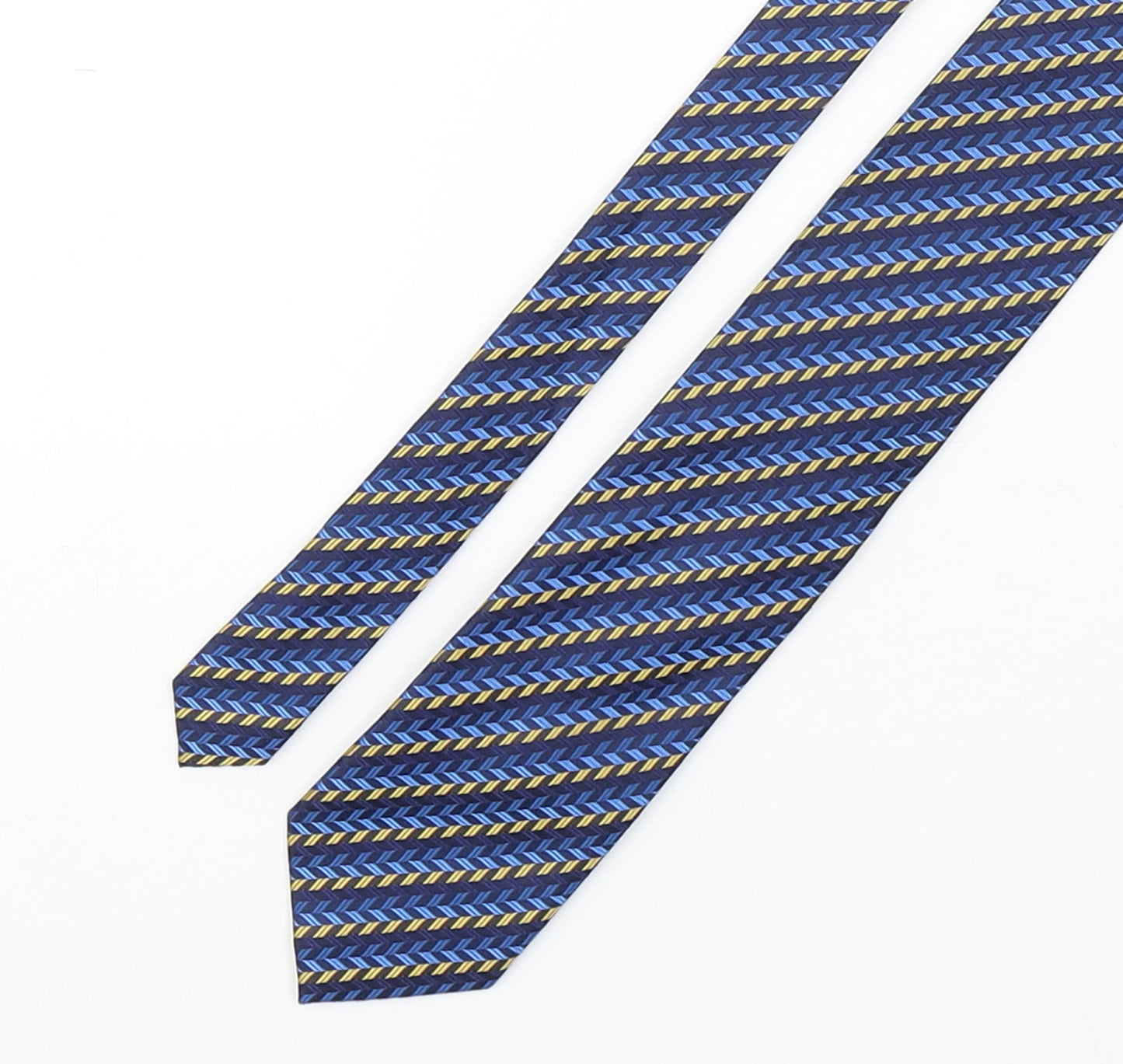 Stovel & Mason Mens Multicoloured Geometric Silk Pointed Tie One Size