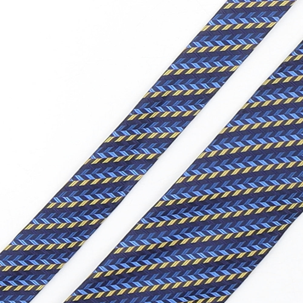 Stovel & Mason Mens Multicoloured Geometric Silk Pointed Tie One Size