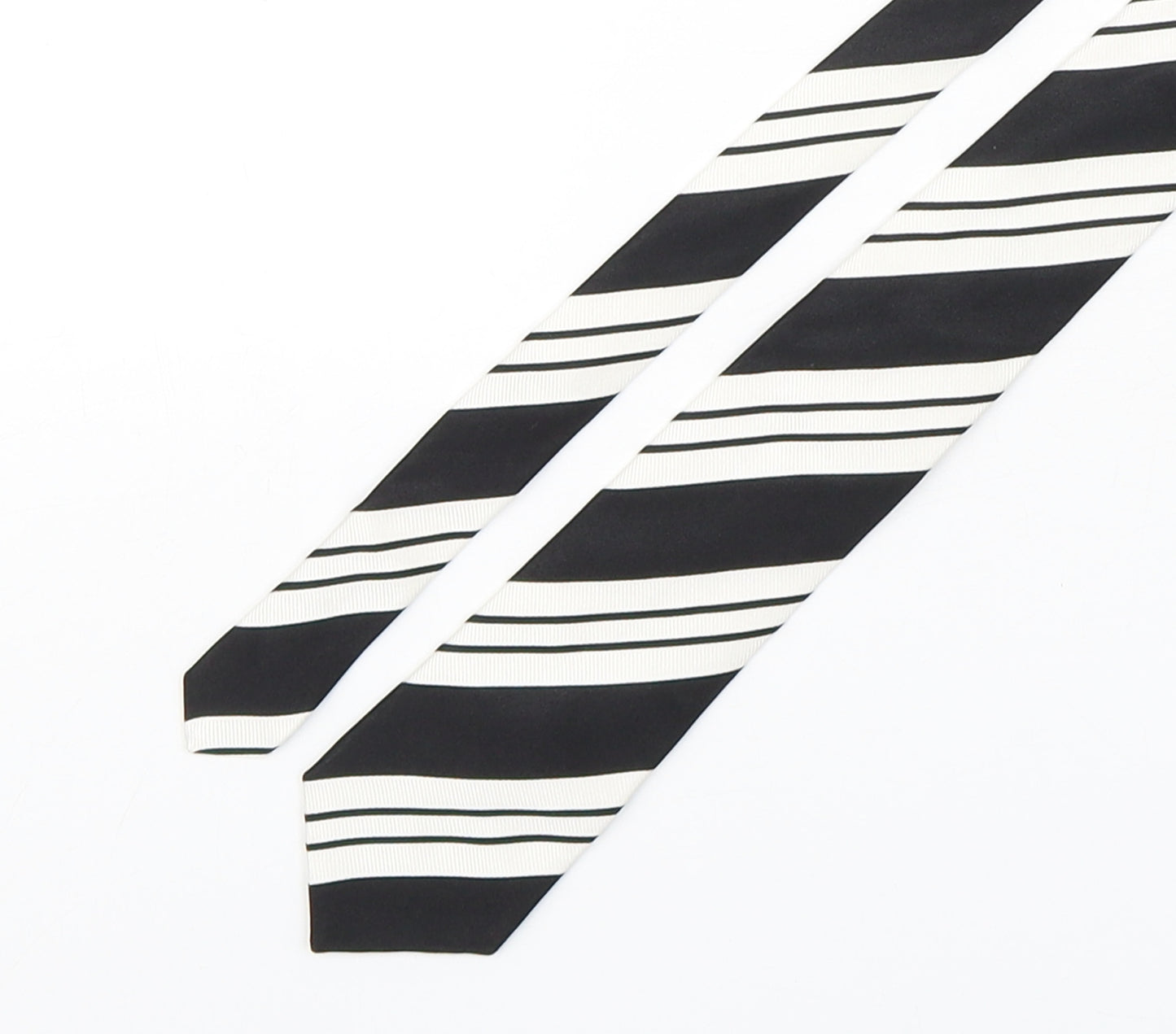 Autograph Mens Multicoloured Striped Silk Pointed Tie One Size