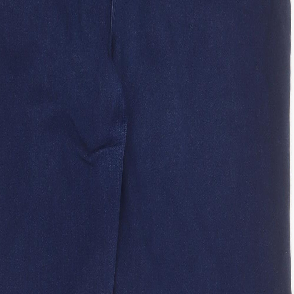 Marks and Spencer Womens Blue  Cotton Straight Jeans Size 14 L25 in Regular Zip