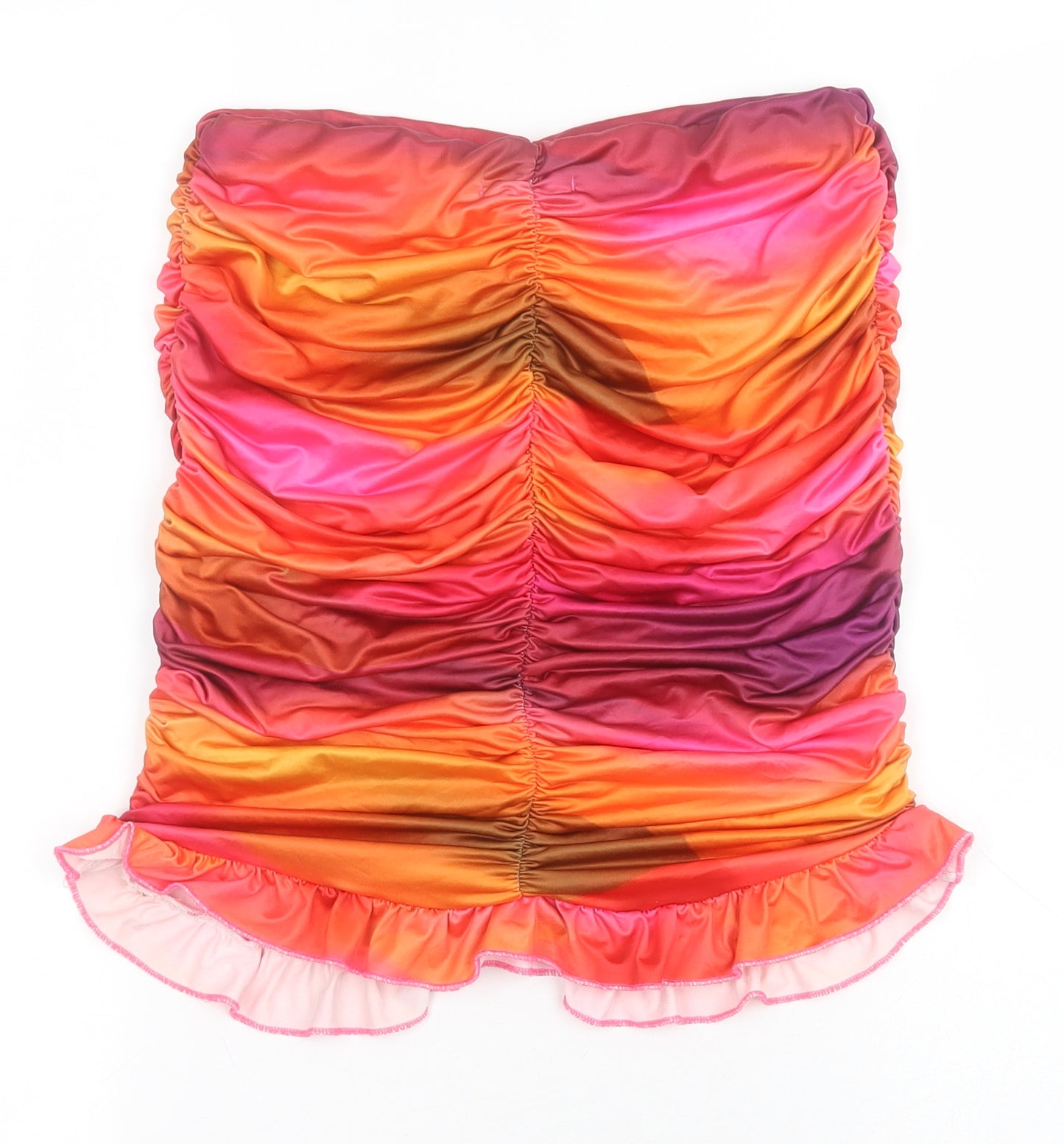 PRETTYLITTLETHING Womens Multicoloured  Polyester Mini Skirt Size 8