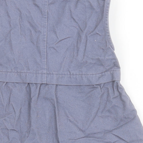 Max Studio Girls Blue   Basic Jacket Waistcoat Size 6-9 Months   Snap