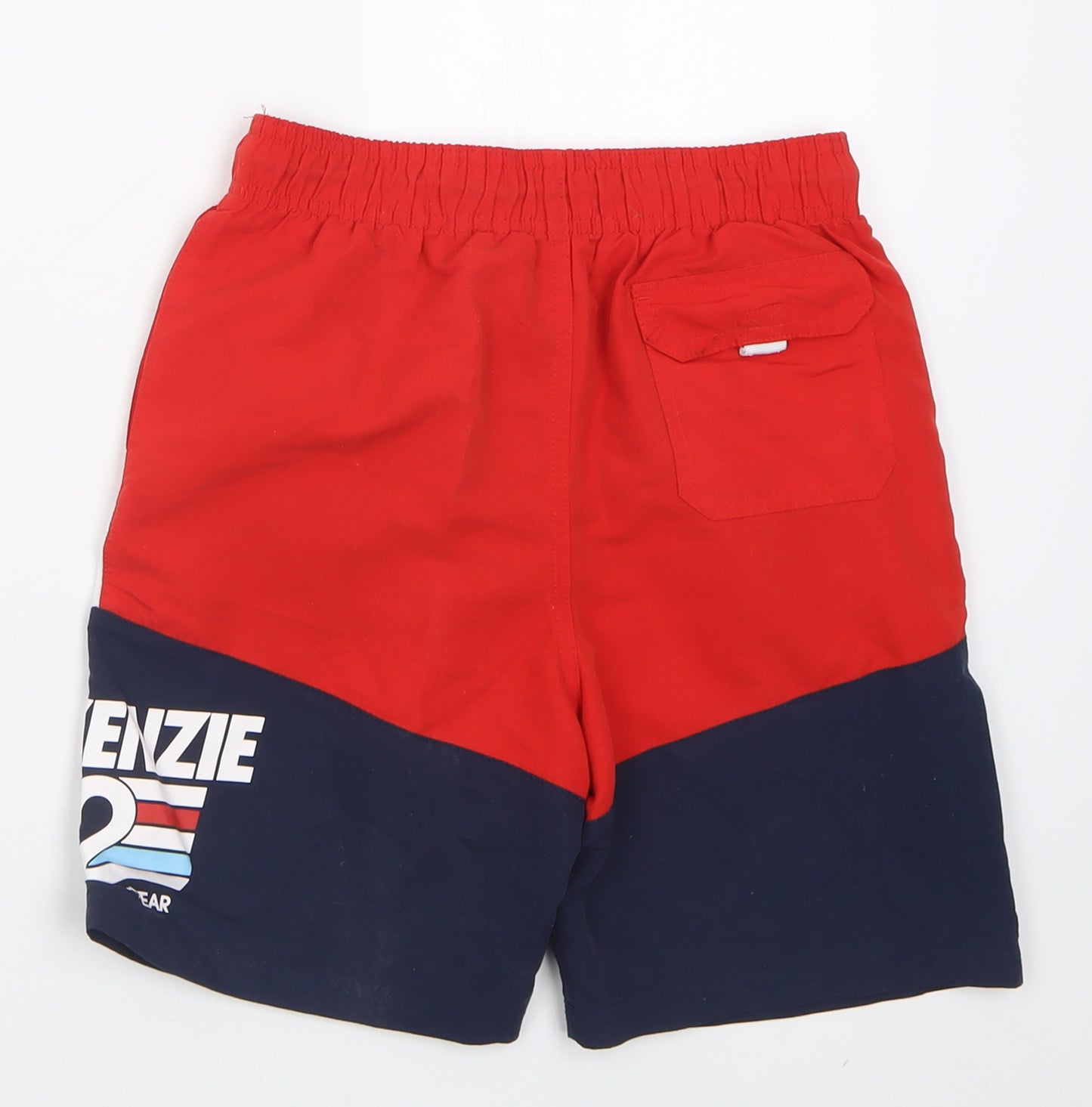 McKenzie Boys Red  Polyester Sweat Shorts Size 10-11 Years  Regular Tie