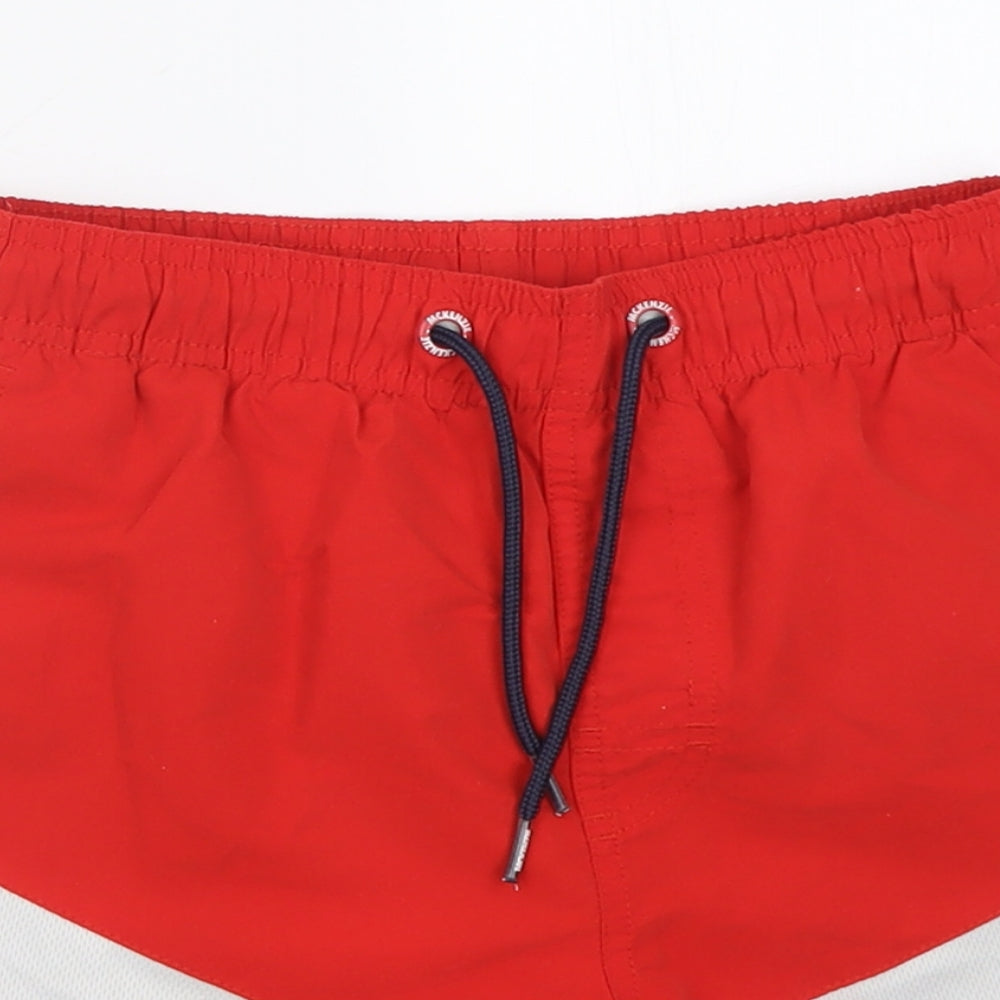 McKenzie Boys Red  Polyester Sweat Shorts Size 10-11 Years  Regular Tie