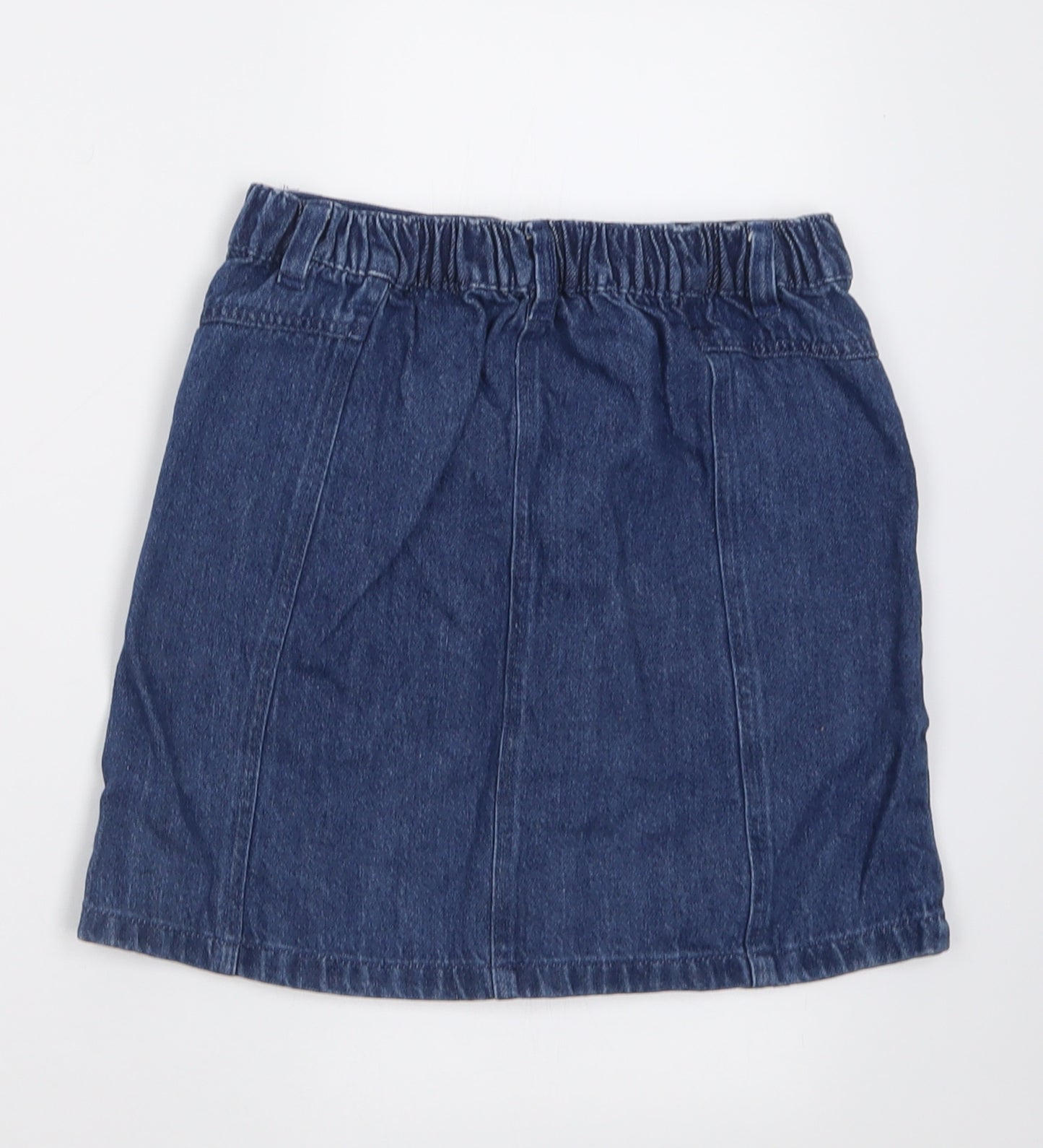 George Girls Blue  Cotton Cargo Skirt Size 11-12 Years  Regular Button