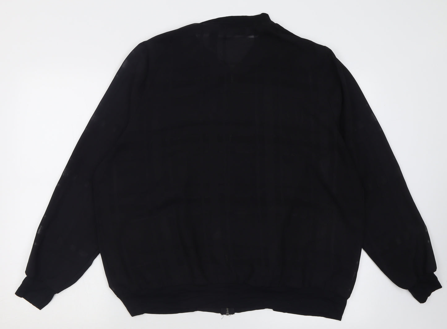 Matalan Womens Black Striped  Jacket  Size 20  Zip