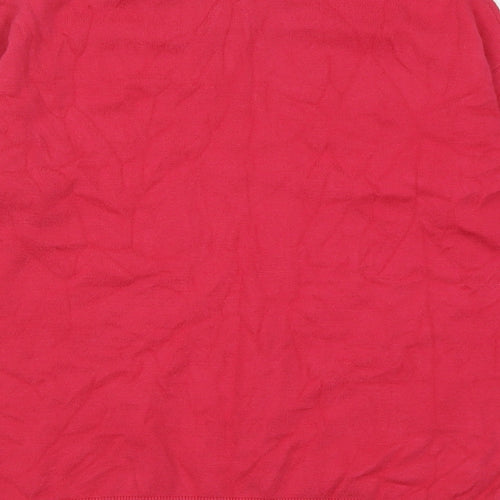 Marks and Spencer Womens Pink V-Neck  Acrylic Pullover Jumper Size XS