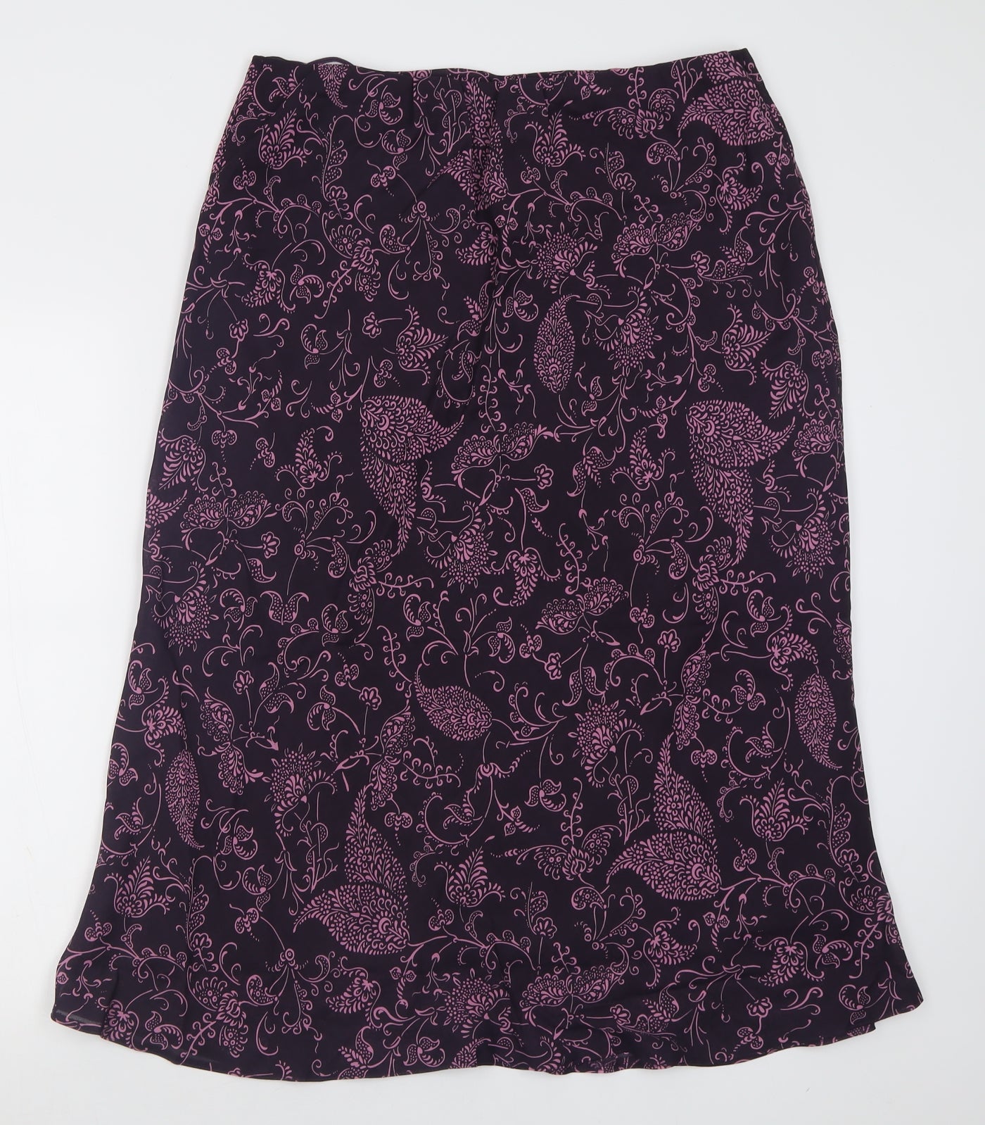 Classics Womens Purple Geometric Polyester A-Line Skirt Size 18