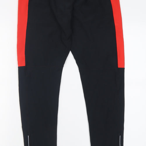 Nike Mens Black  Polyester Compression Leggings Size XL L30 in Regular Tie