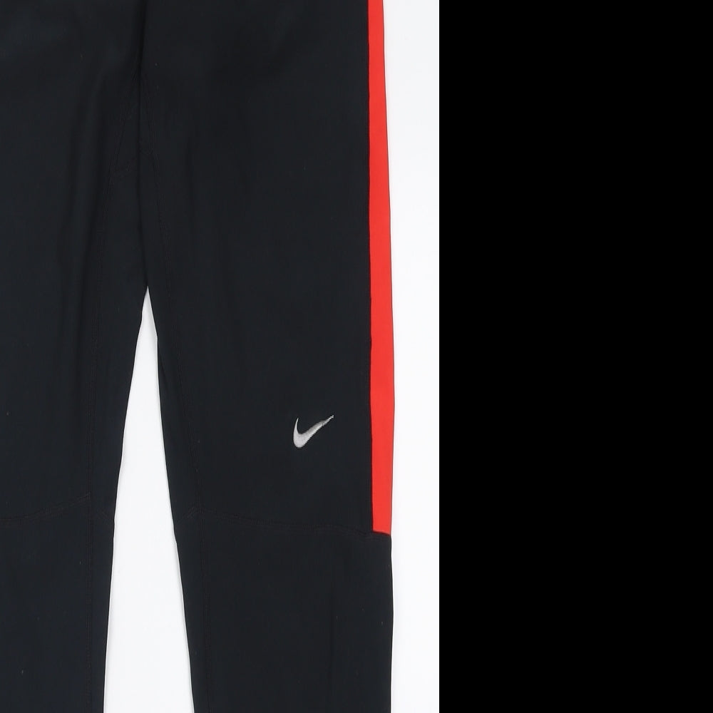 Nike Mens Black  Polyester Compression Leggings Size XL L30 in Regular Tie